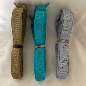 3/4 Inch Color (Beige/Turquoise/Gray) Shoelaces
